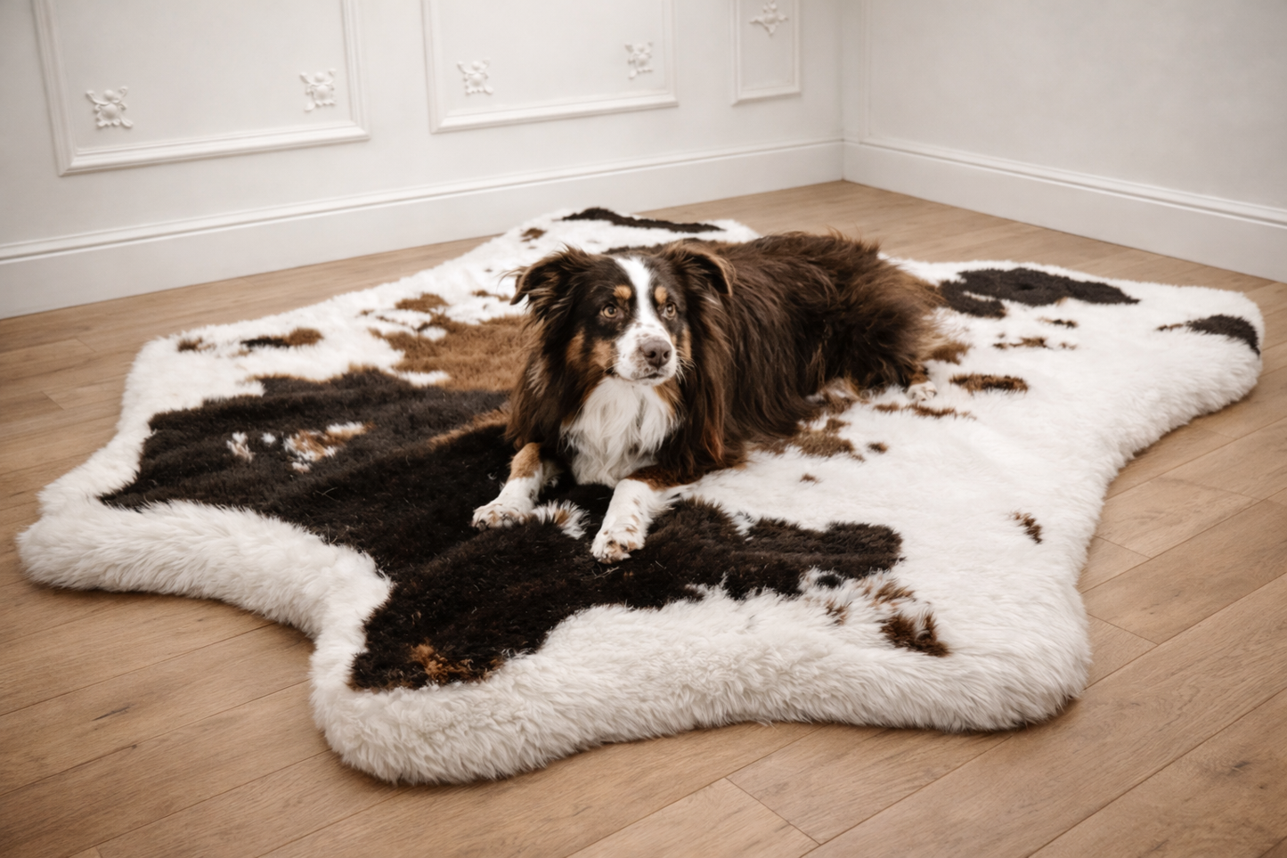 Pup Rug — Brown Faux Cowhide