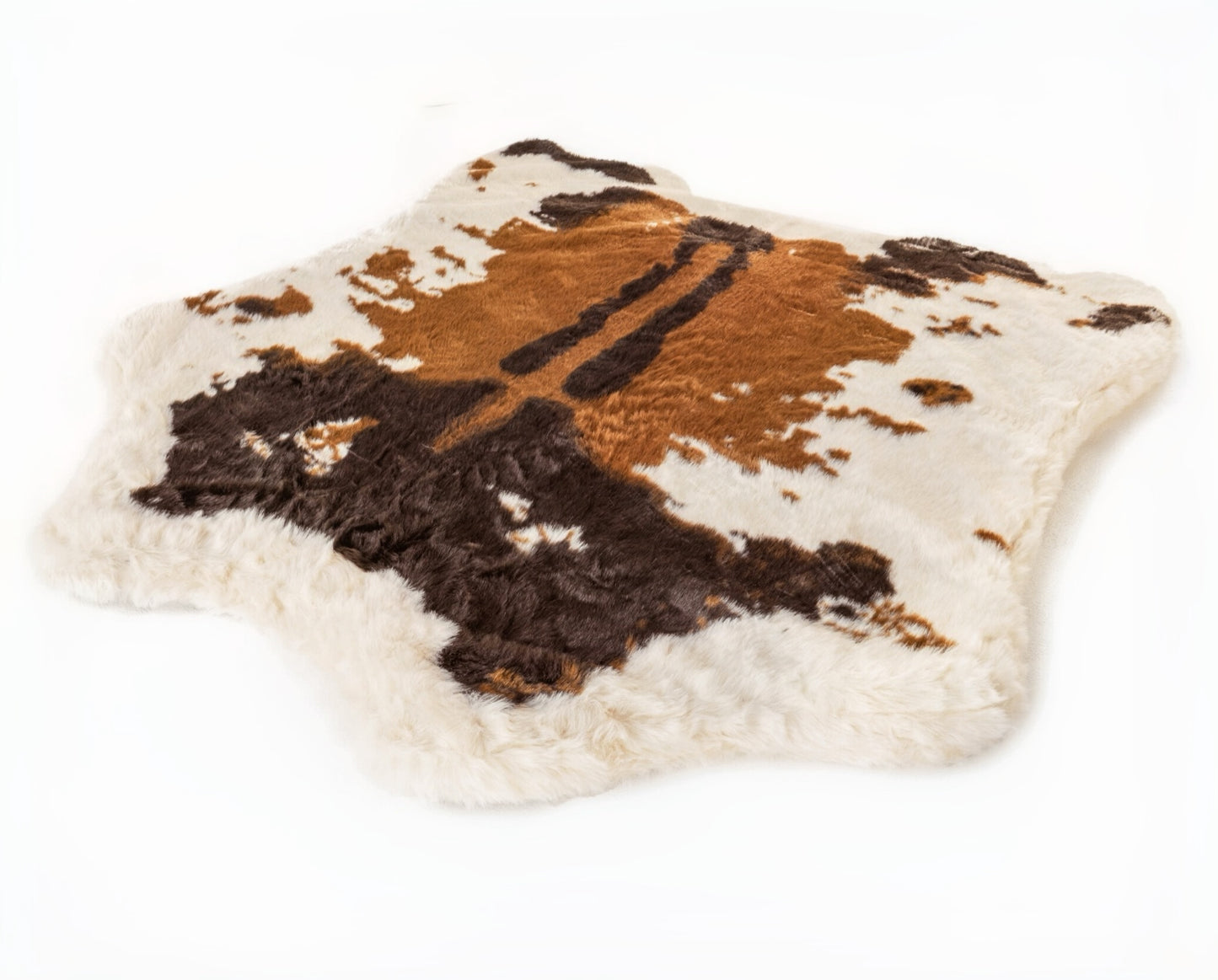 Pup Rug — Brown Faux Cowhide