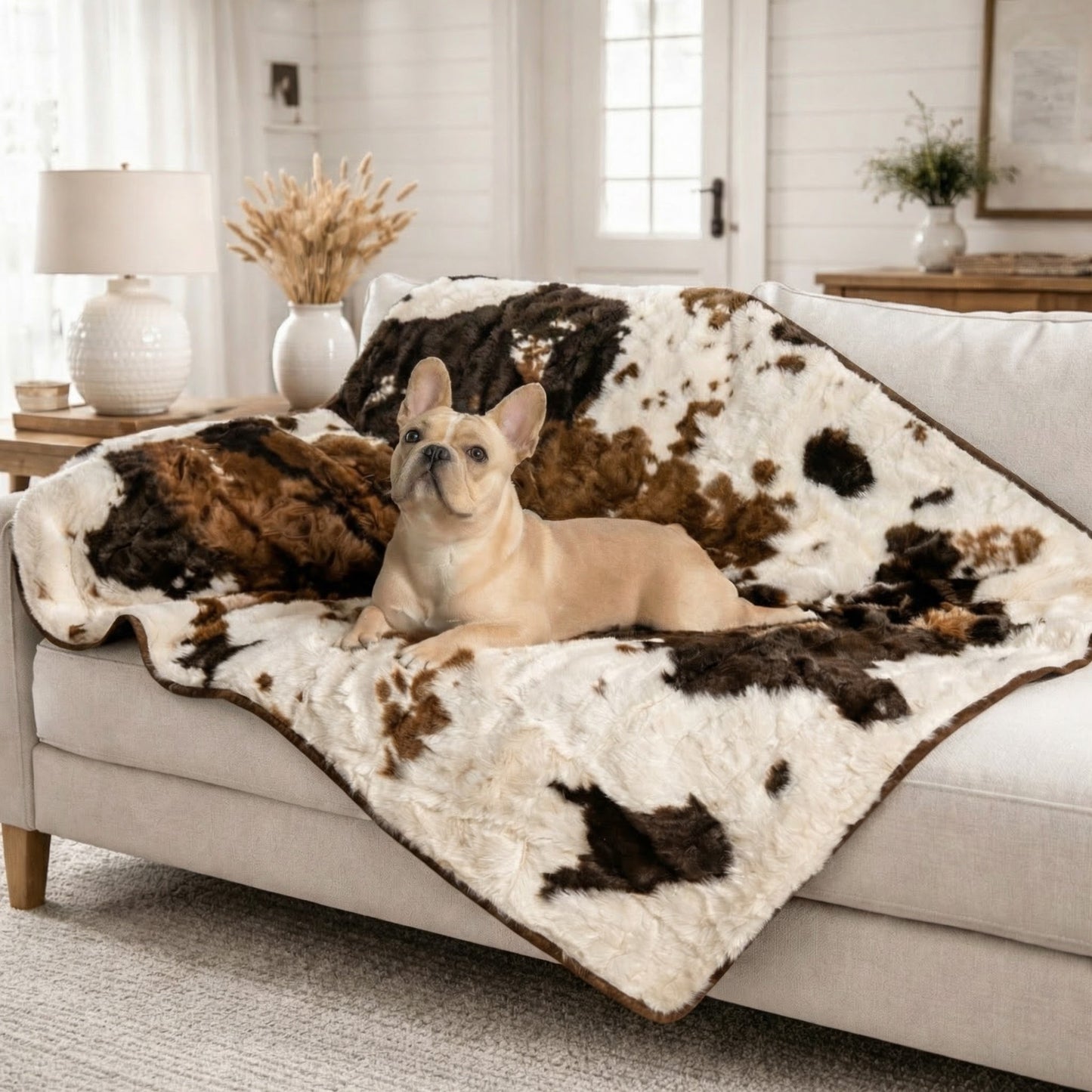 Pup Protector — Brown Faux Cowhide